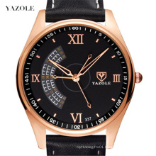 YAZOLE 337 Men Fashion Sport Stainless Steel Case Leather Band Quartz Analog Wrist Watch Mens Watches Top Brand Luxury Watches